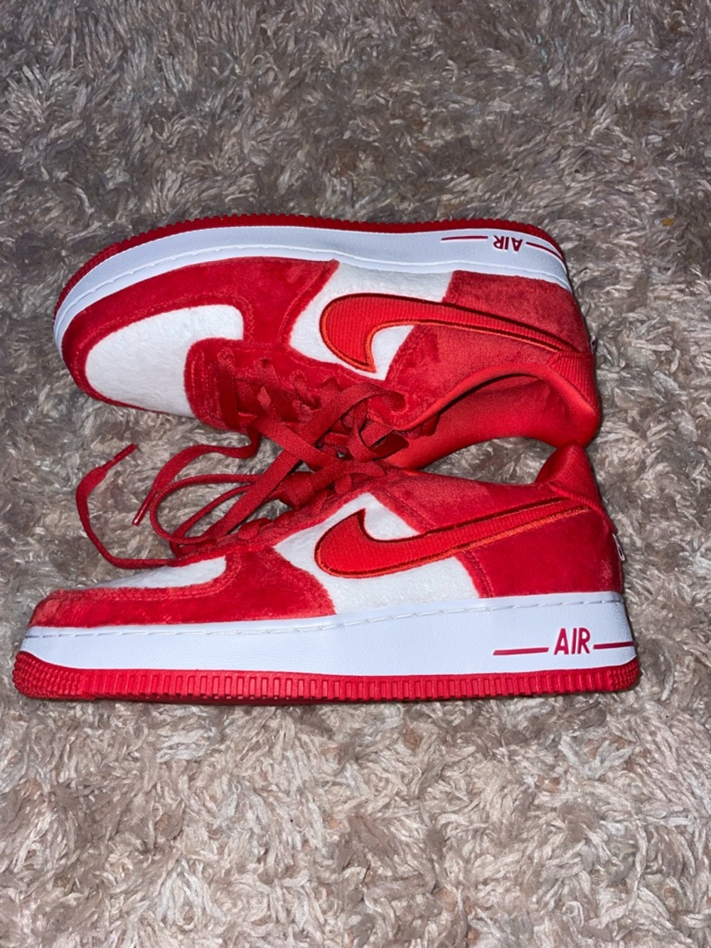 Nike youth Red and White Low-Top Sneakers